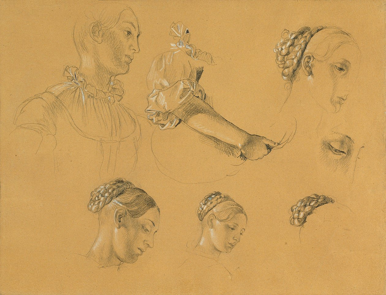 Studie för "Hermann och Dorothea i vingården" av Johann Peter Krafft