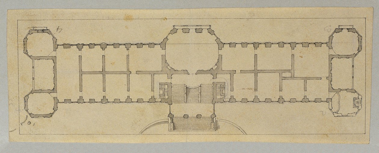 Studie för Upper Belvedere av Johann Peter Krafft