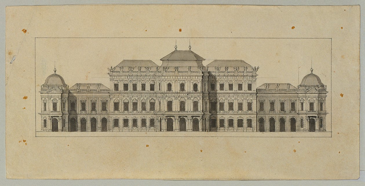 Studie för Upper Belvedere av Johann Peter Krafft