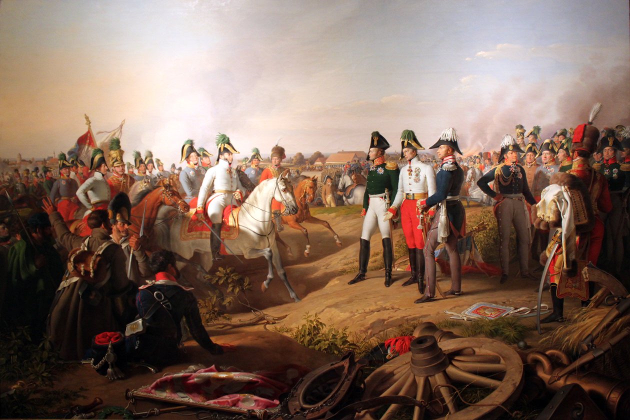 Segerförklaring efter slaget vid Leipzig, 1813 av Johann Peter Krafft