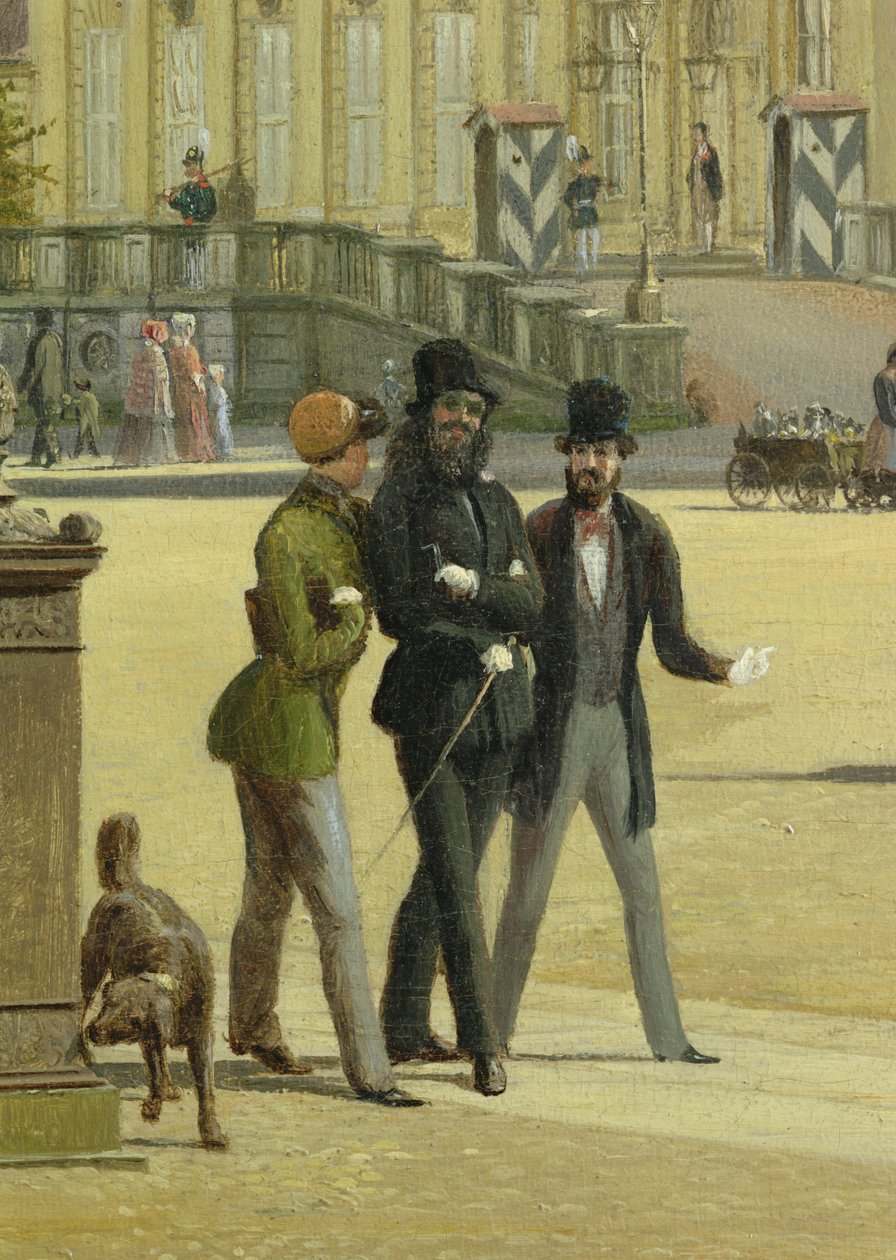 New Guardshouse, Arsenal, Princes Palace and Castle i Berlin, 1849 (detalj) (se även 146470) av Johann Philipp Eduard Gartner