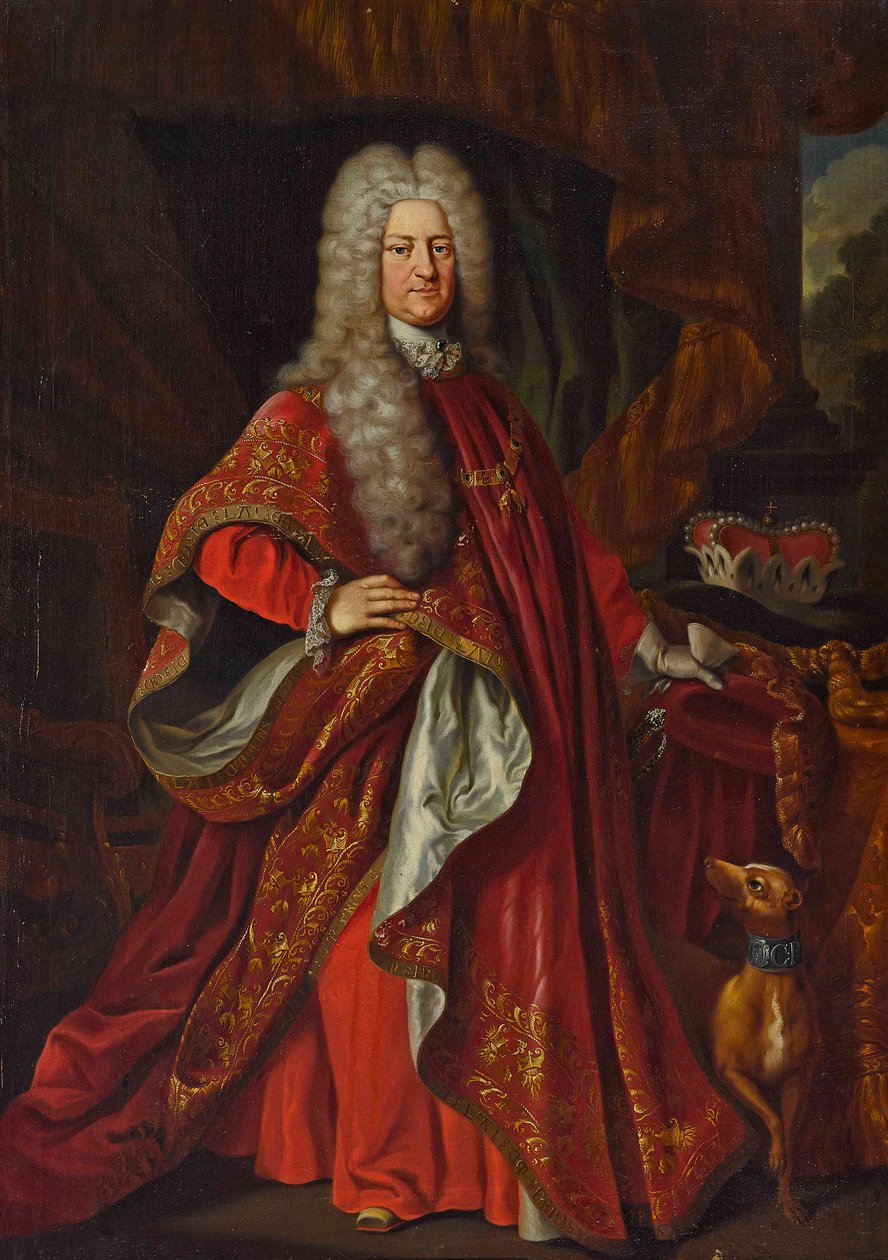 Porträtt av greve Karl III Philip 1661-1742, kurfurst Pfalz. av Johann Philipp von der Schlichten