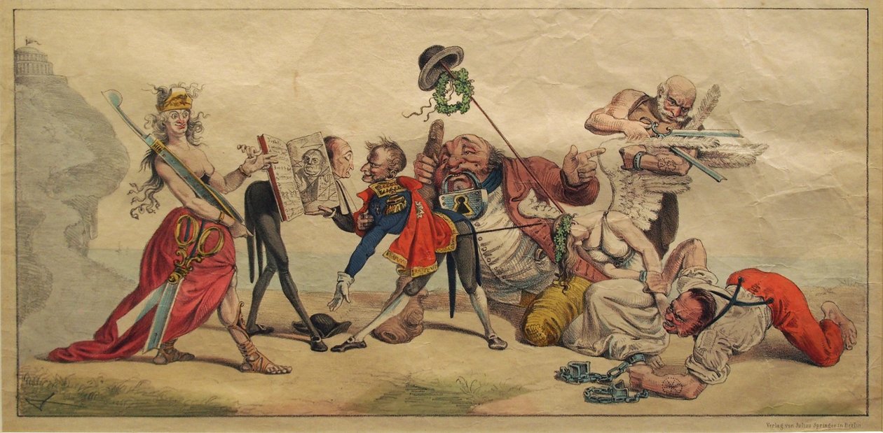 Censurens inträde i Tyskland, 1842 av Johann Richard Seel