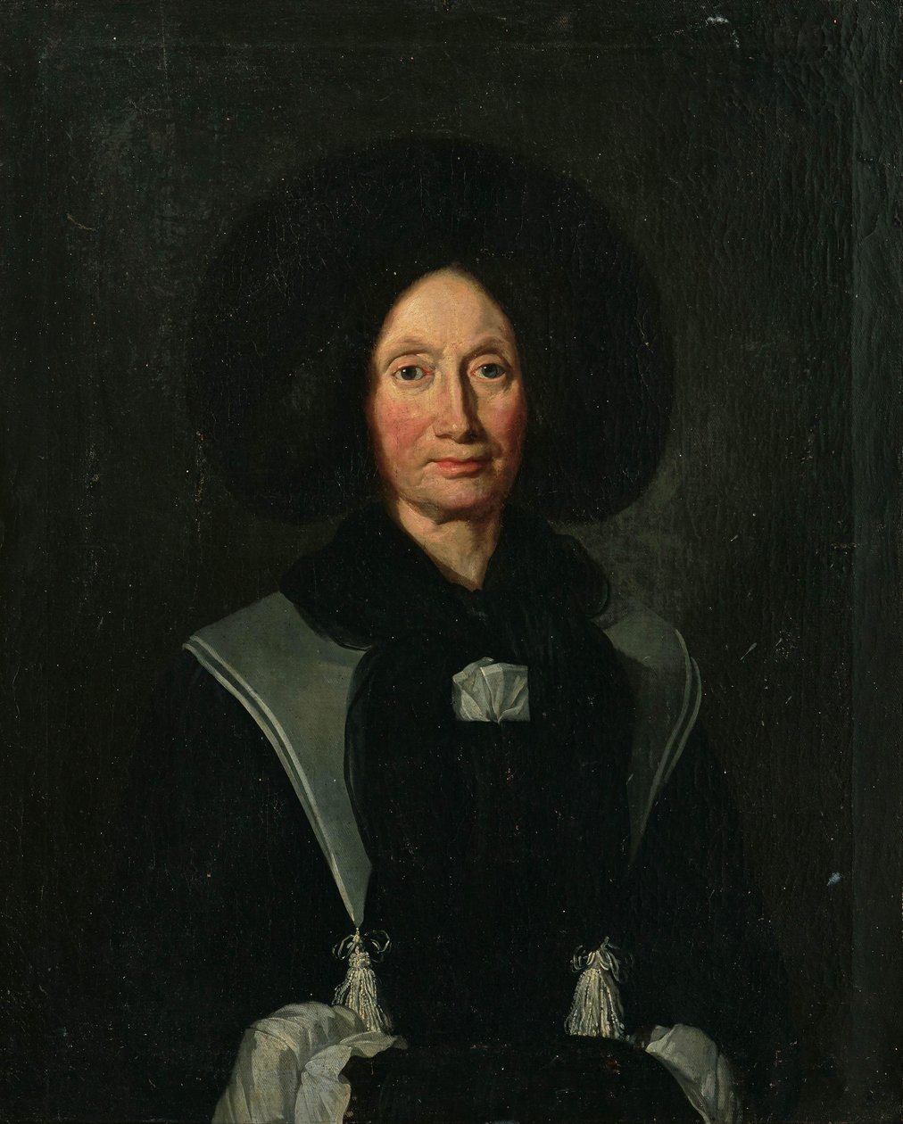 Tyska: Porträtt av en fru Wurstemberger. av Johann Rudolf Huber