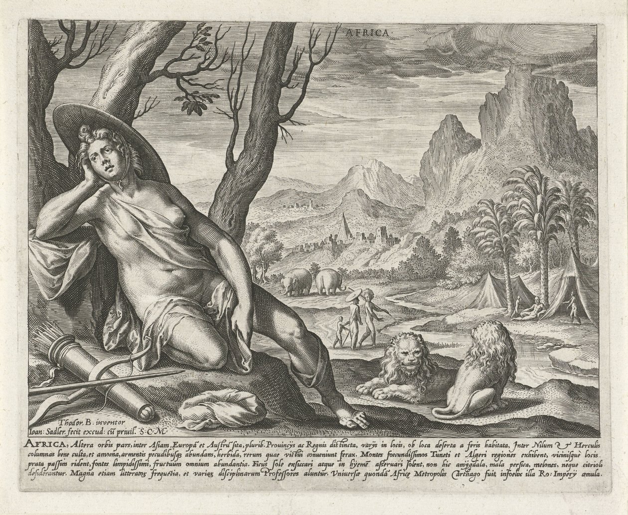 Afrika Afrika (titel på objekt) De fyra kontinenterna (serietitel) av Johann Sadeler (I)
