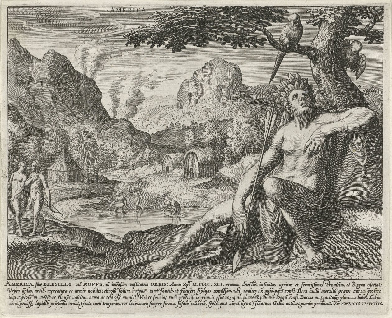 Amerika Amerika (titel på objekt) De fyra kontinenterna (serietitel) av Johann Sadeler (I)