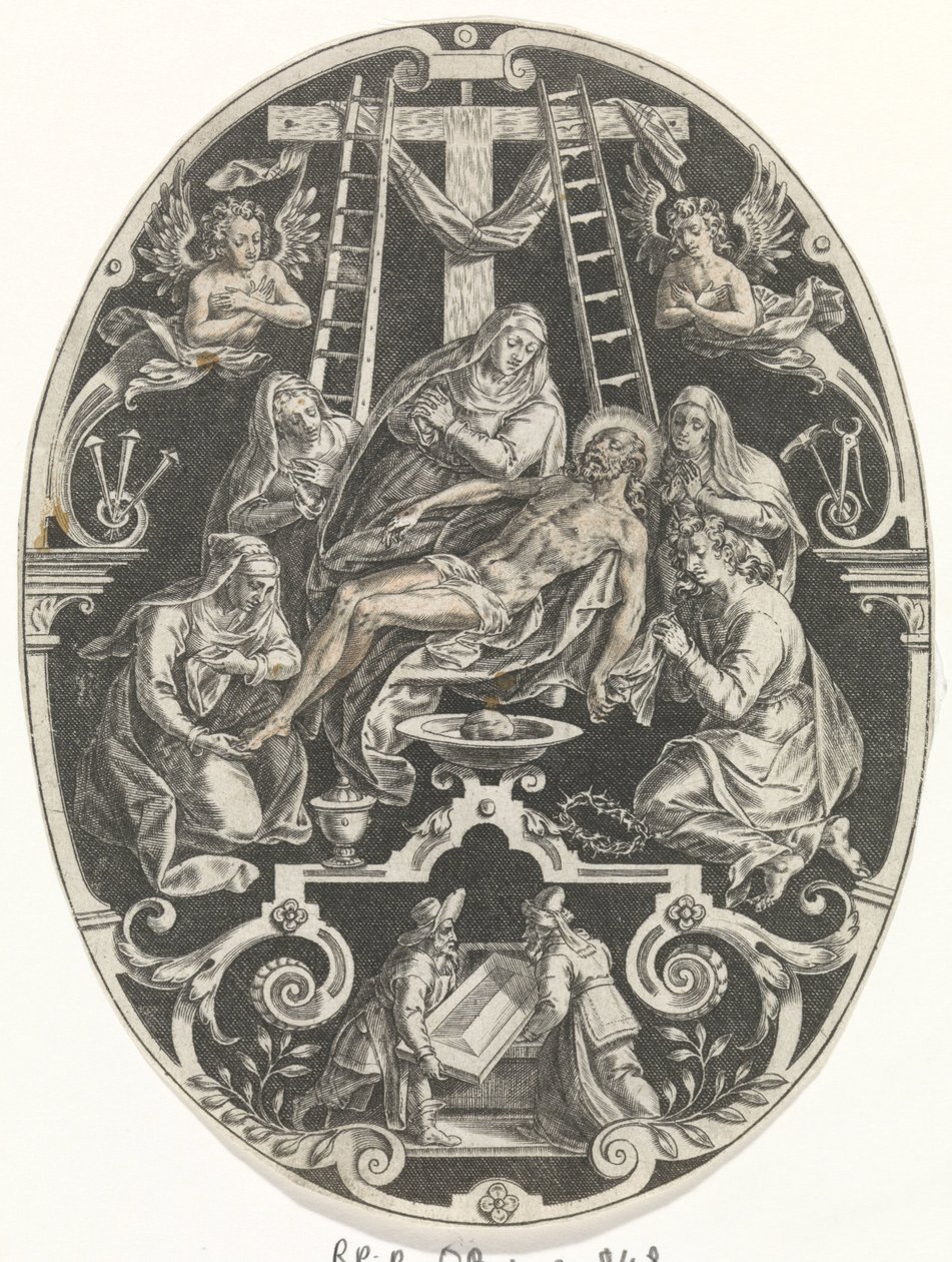 Bewening van Christus Passie van Christus (serietitel) The Passion of Christ, Our Redemption (serietitel) av Johann Sadeler (I)