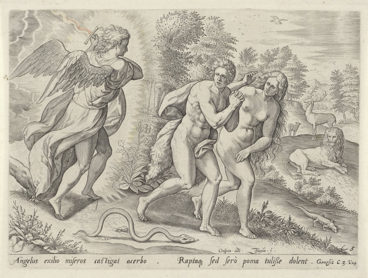 Utvisning från paradiset av Johann Sadeler (I)