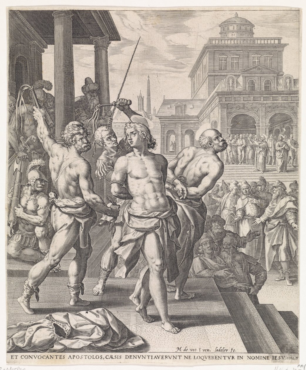 Apostlarnas flagellation Apostlarnas handlingar (serietitel) av Johann Sadeler (I)