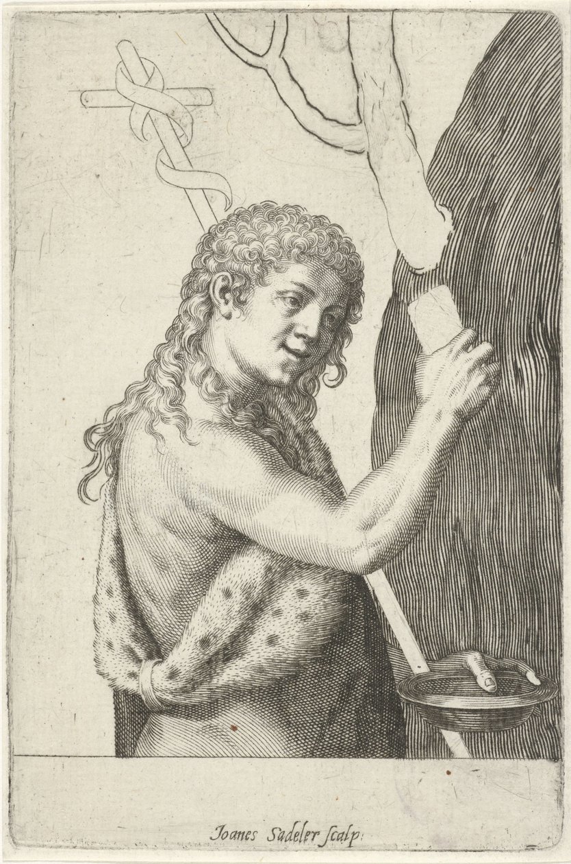 Johannes Döparen som barn av Johann Sadeler (I)