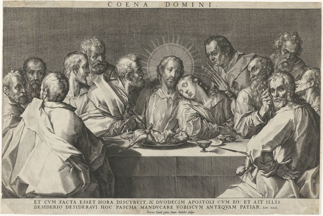 Sista måltiden Coeni domini (titel på objekt) av Johann Sadeler (I)