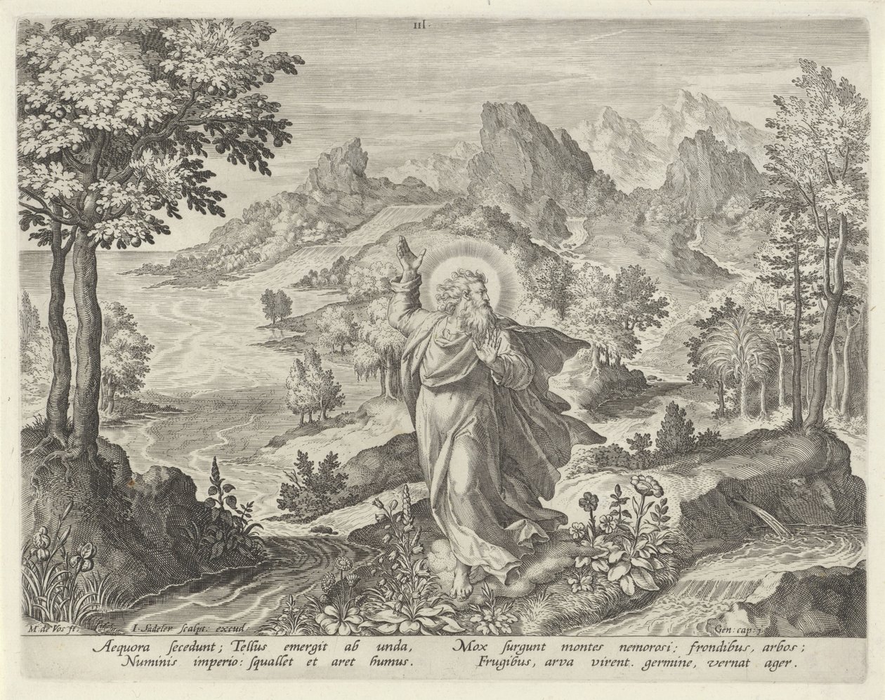 Skapandet av jorden Creation of the World (serietitel) av Johann Sadeler (I)