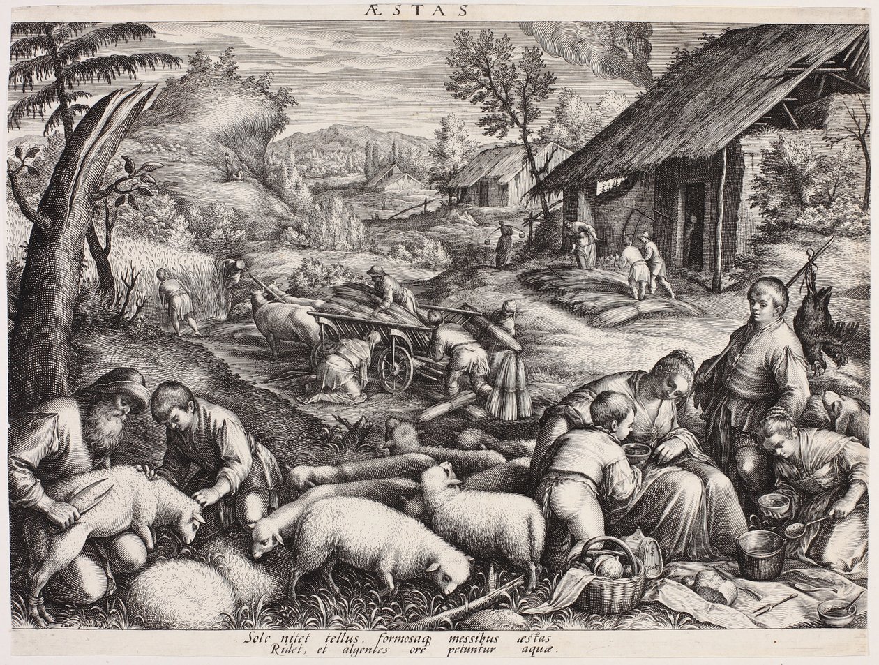 Sommaren - Aestas (De fyra årstiderna) av Johann Sadeler I