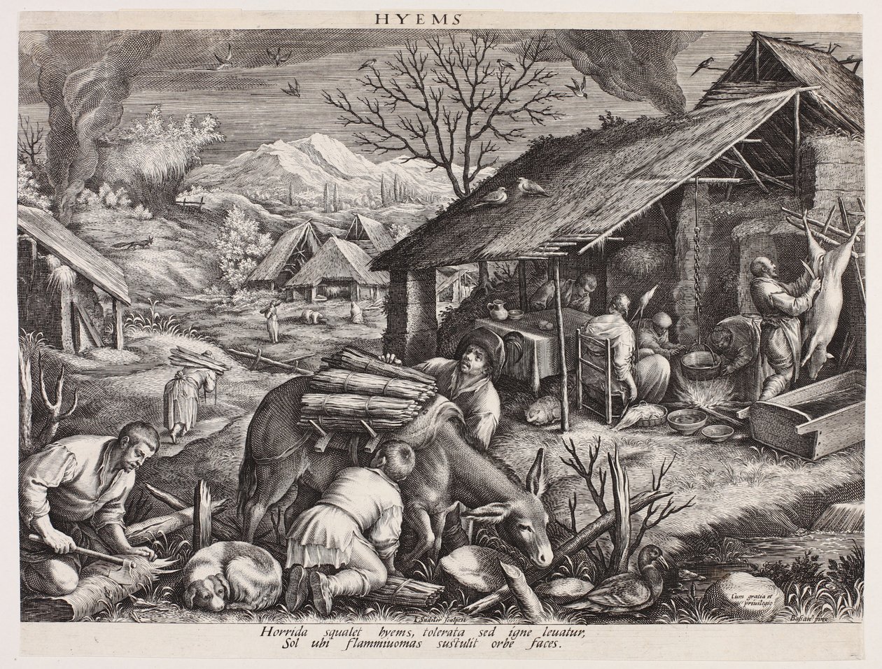 Vintern - Hyems (De fyra årstiderna) av Johann Sadeler I