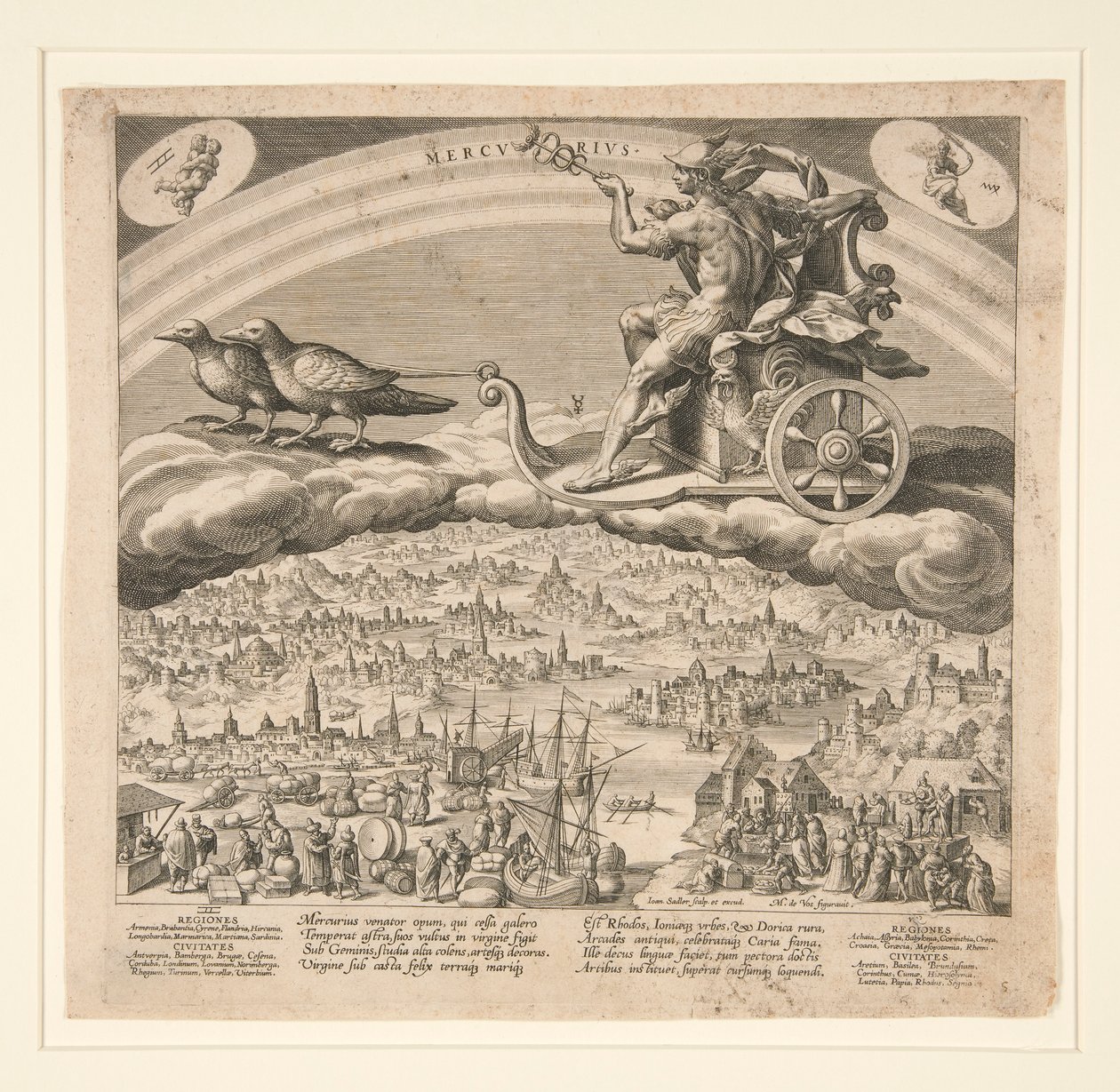 Merkurius, från en serie av de sju planeterna av Johann Sadeler I
