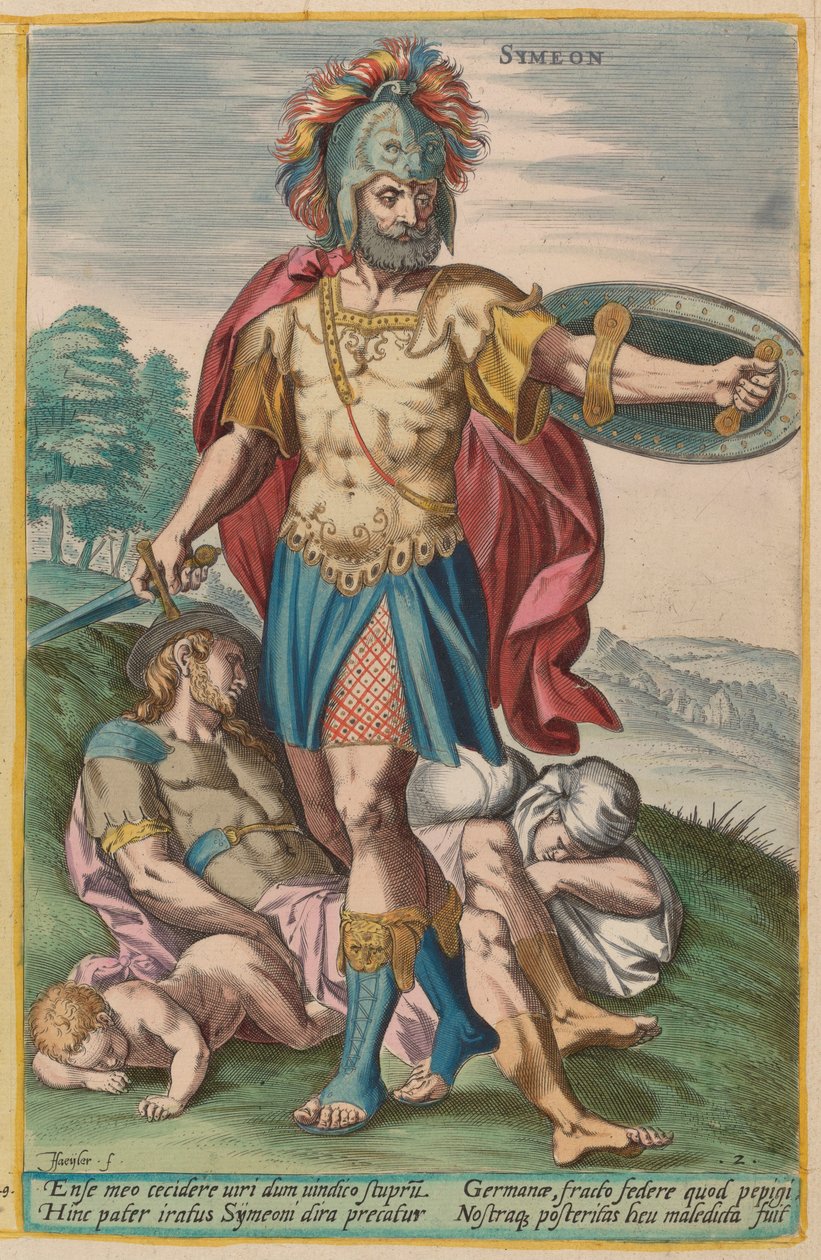 Simeon, c. 1585. av Johann Sadeler I