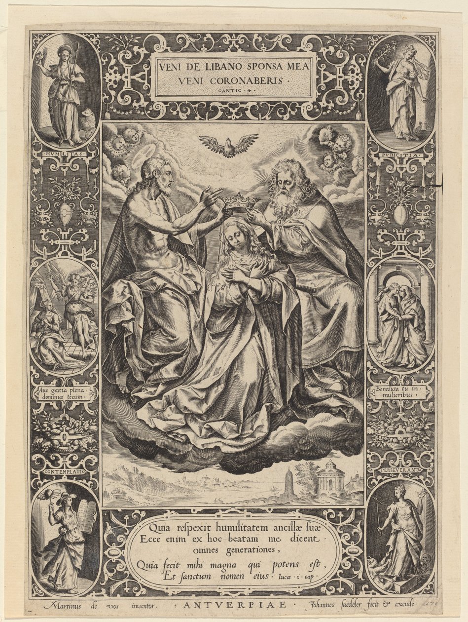 Jungfruns kröning, 1576. av Johann Sadeler I