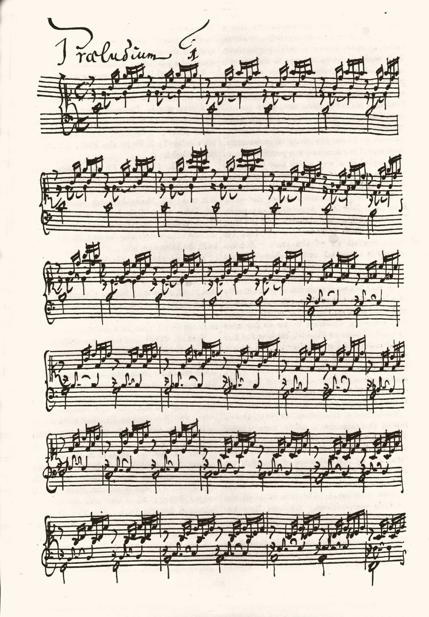 Sida av noter för Jean Sebastien Bach (Johann Sebastian Bach av Johann Sebastian Bach