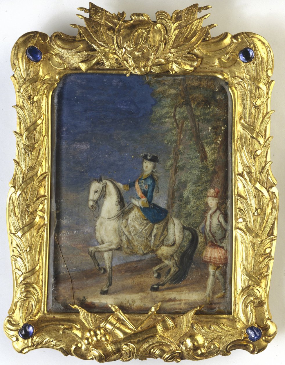 Ridsporträtt av kejsarinnan Katarina II 1729-1796 av Johann Stenglin