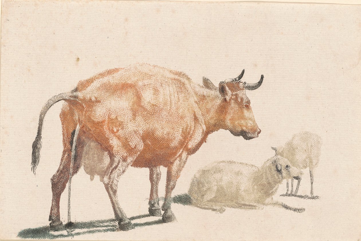 Den pissande kon av Johann Teyler, after Paulus Potter