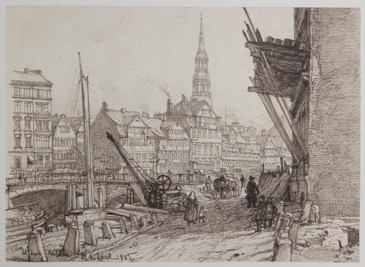 På Steinwerder 21-05-1882 av Johann Theobald Riefesell