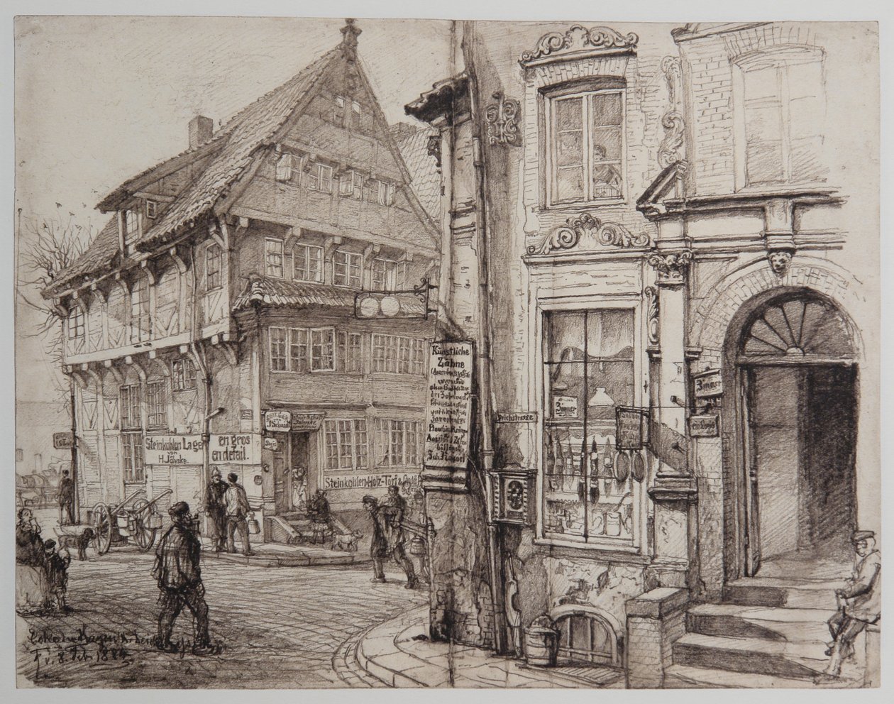 HH-Riefesell-16-Ecke-Kajen-Deichstrasse-08-02-1884 av Johann Theobald Riefesell