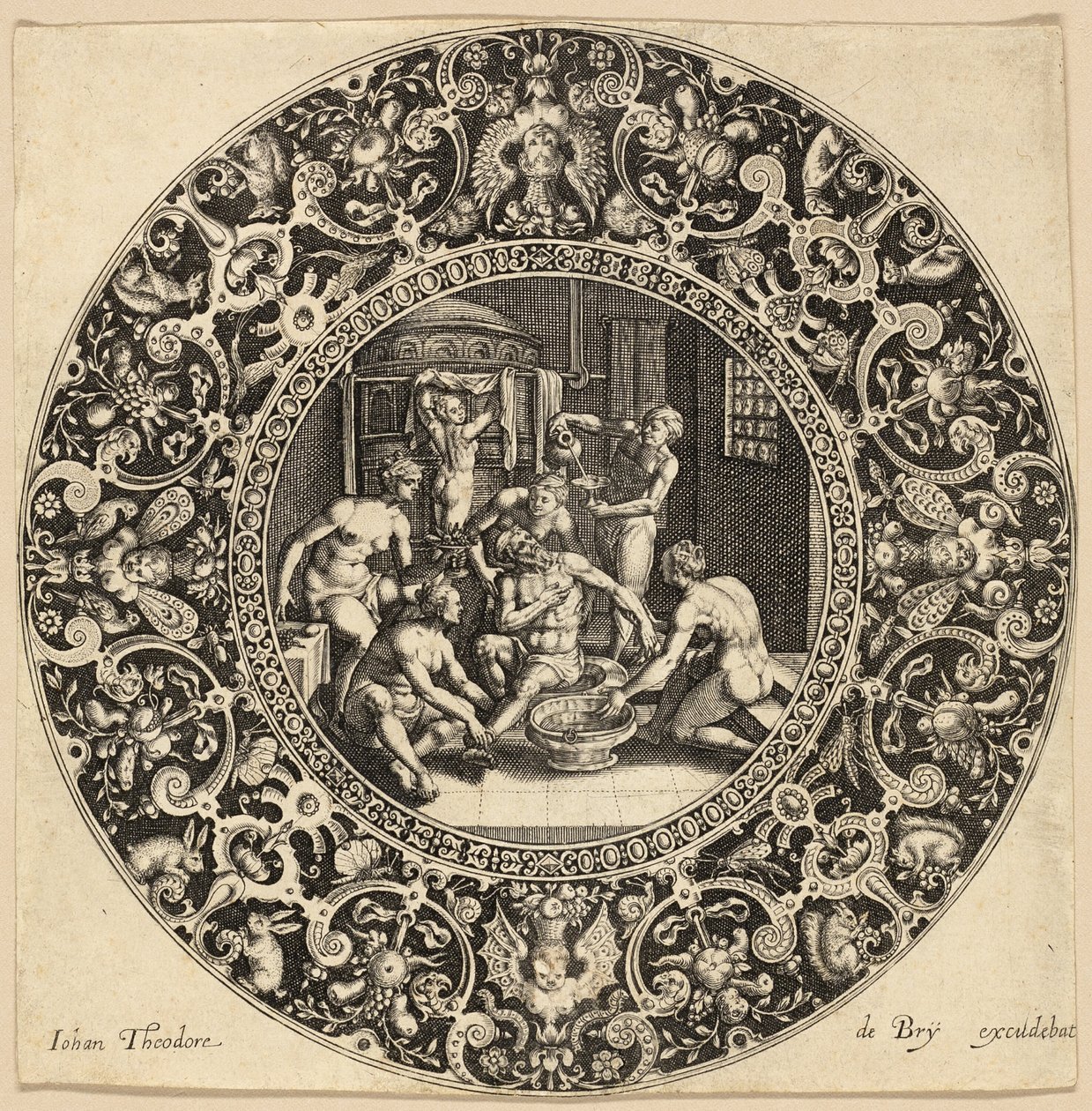 Sardanapalus bad av Johann Theodor de Bry