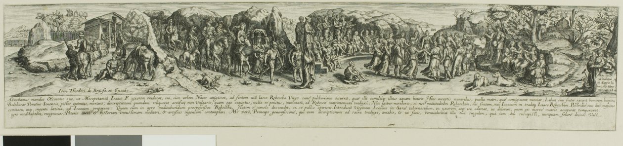 Eleazar och Rebecca av Johann Theodor de Bry