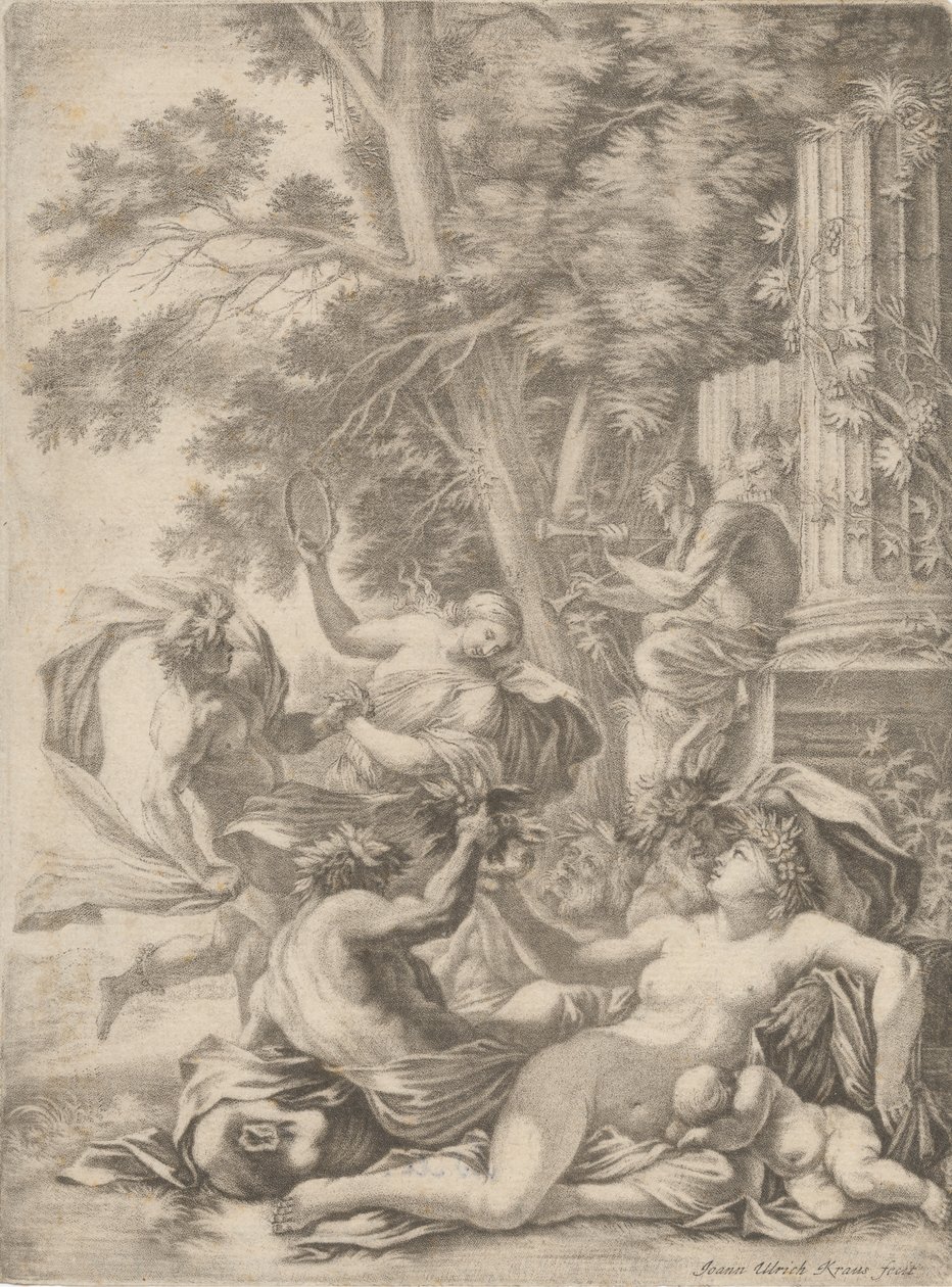 En Bacchanisk scen av Johann Ulrich Kraus
