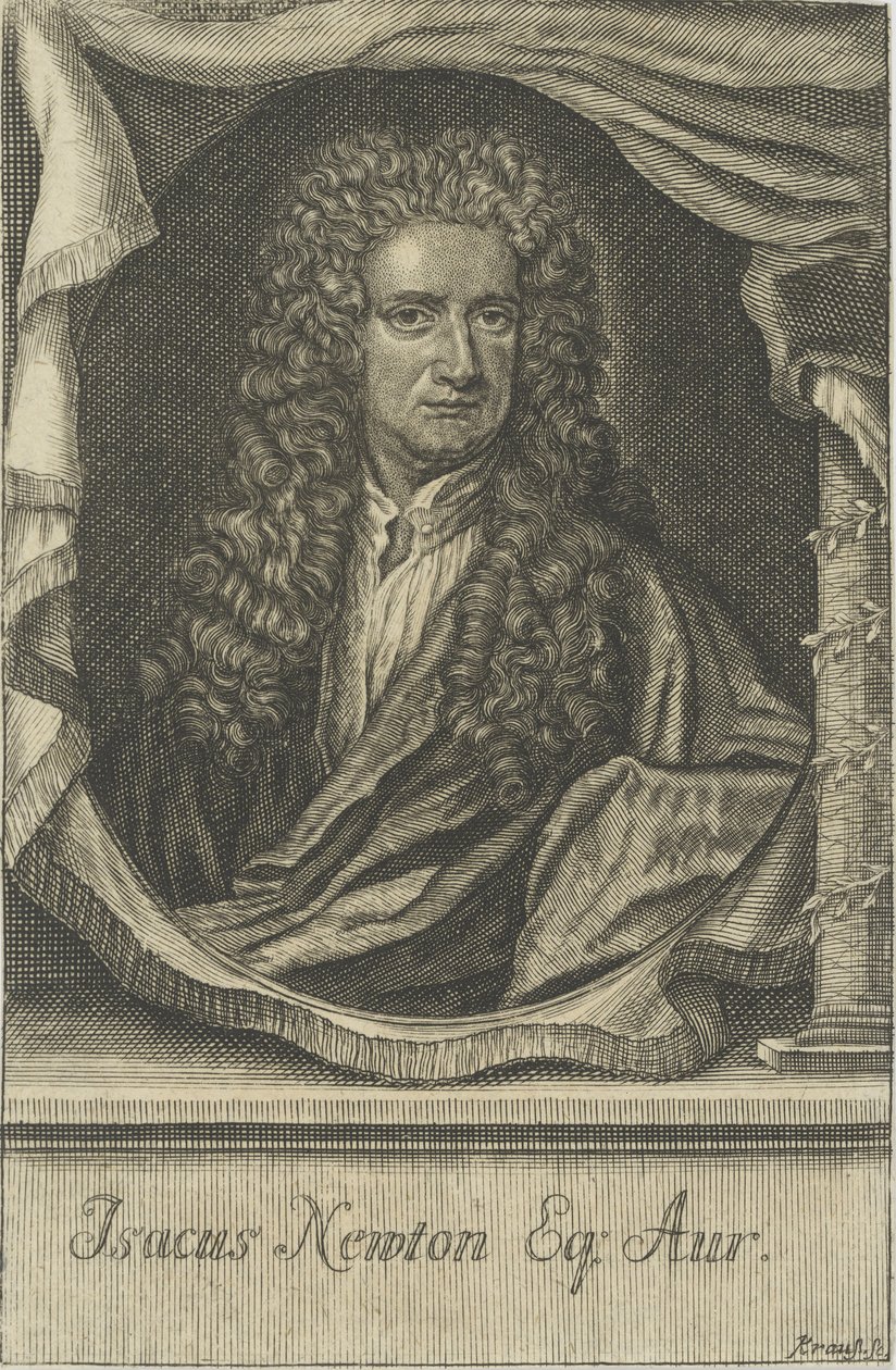 Porträtt av Sir Isaac Newton 1642-1727, av Johann Ulrich Krauss