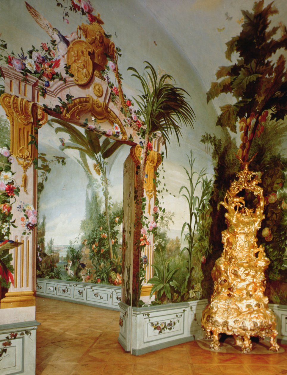 Bergl Apartments: trompe l"oeil dekoration målad av Johann Bergl, 1700-talet av Johann Wenzel Bergl