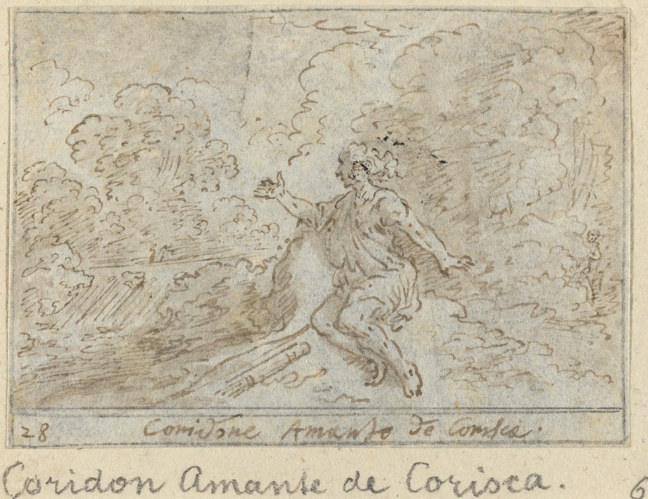 Coridone, älskare av Corisca av Johann Wilhelm Baur