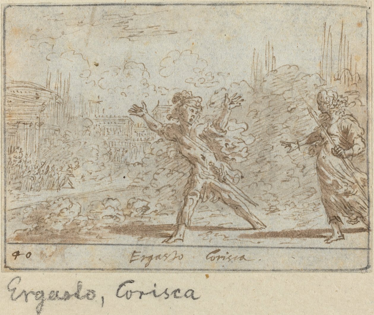 Ergasto och Corisca av Johann Wilhelm Baur