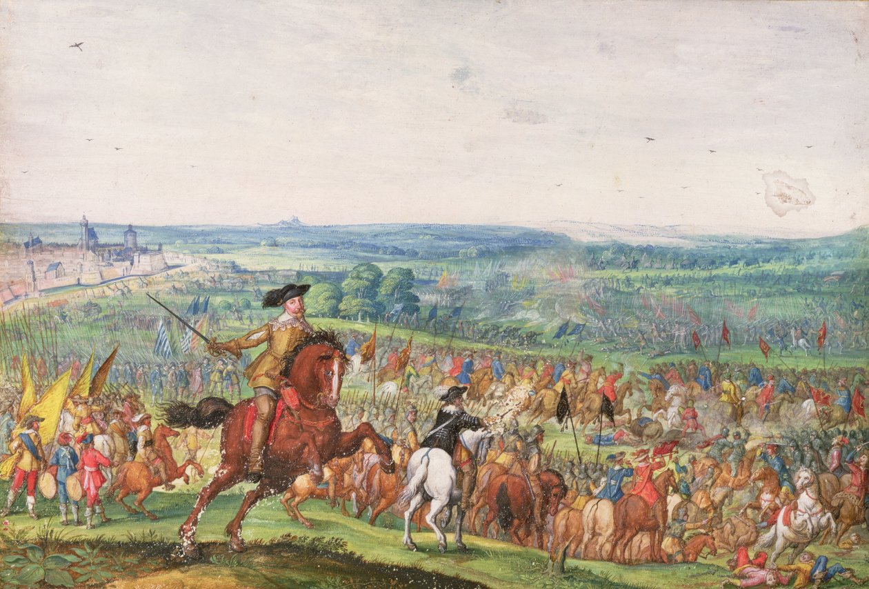 Kung Gustav Adolf vid slaget vid Lutzen av Johann Wilhelm Baur