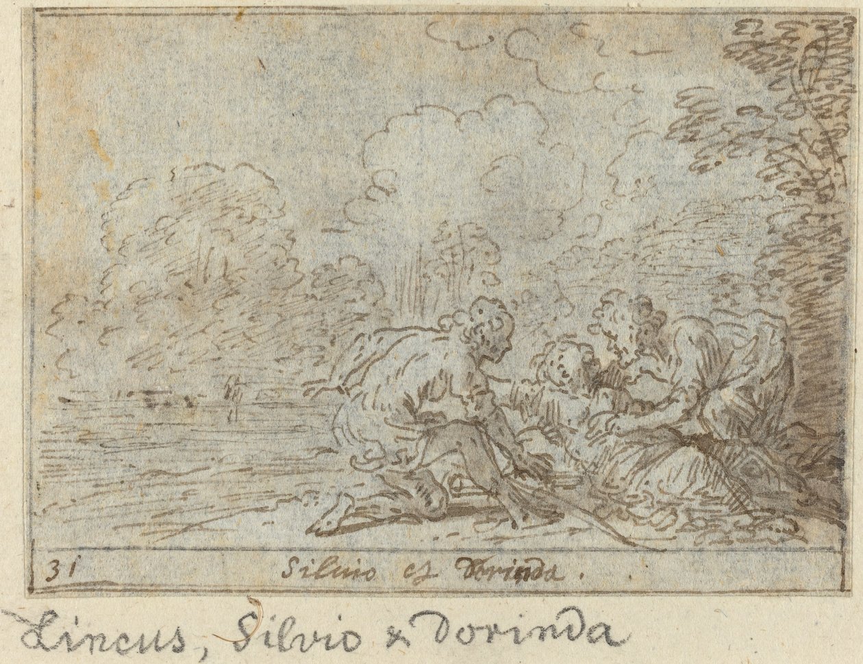 Linco, Silvio och Dorinda av Johann Wilhelm Baur