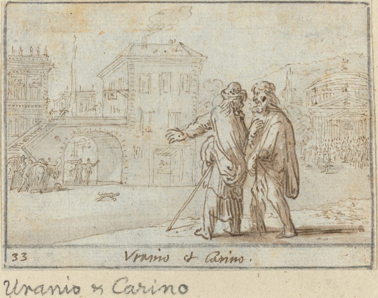 Uranio och Carino av Johann Wilhelm Baur