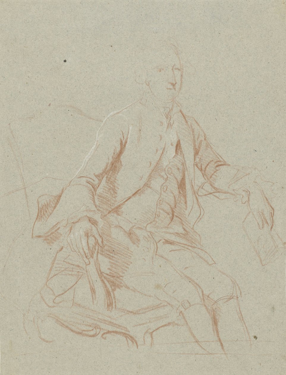 Sittande herre med bok av Johann Wilhelm Böttner