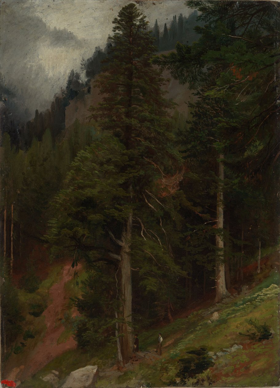 Sluttning i granskogen av Johann Wilhelm Schirmer