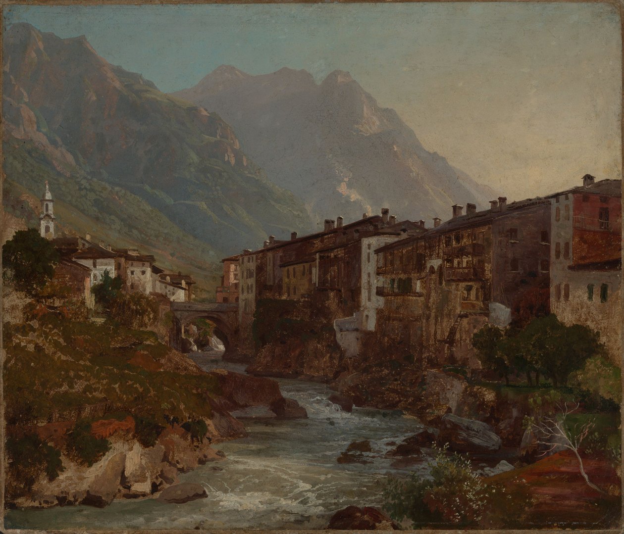 Utsikt över Chiavenna av Johann Wilhelm Schirmer