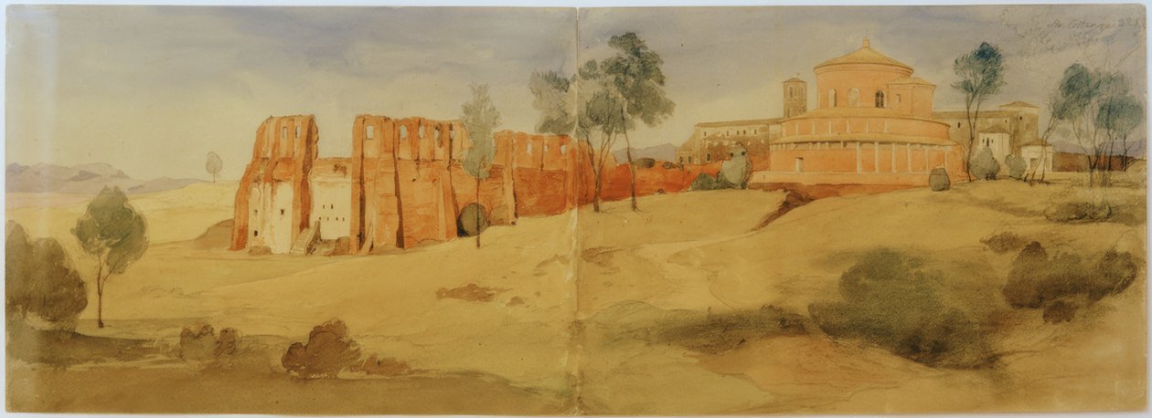 Utsikt över Santa Costanza av Johann Wilhelm Schirmer