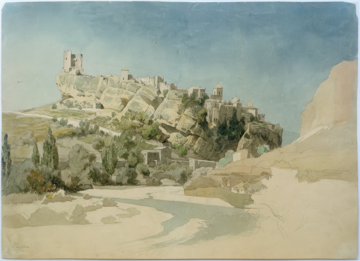 Blick auf Vaison-la-Romaine av Johann Wilhelm Schirmer