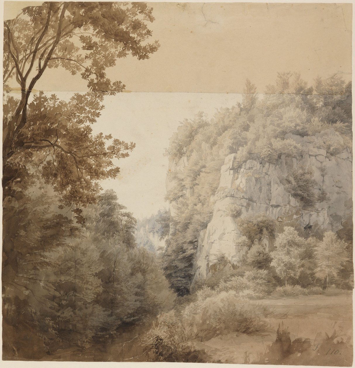 Rabenstein i Neanderdalen nära Düsseldorf av Johann Wilhelm Schirmer