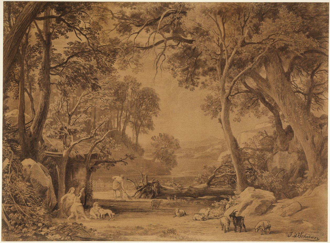 Arbetet (1 Mosebok 3:19) av Johann Wilhelm Schirmer