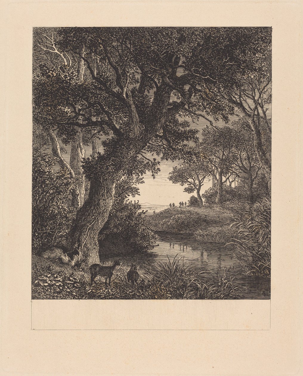 Jägare lämnar en skog av Johann Wilhelm Schirmer