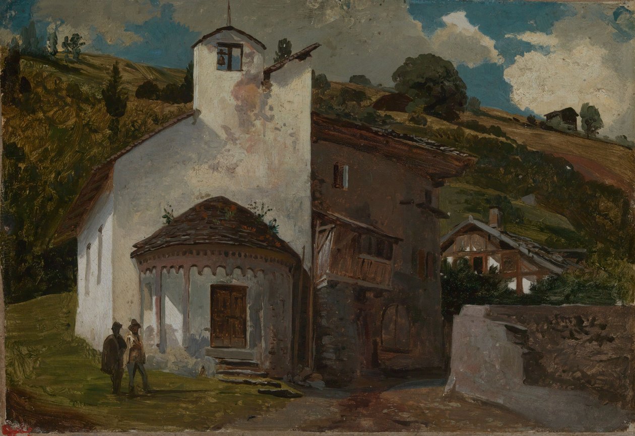 Kapell i en alpby av Johann Wilhelm Schirmer