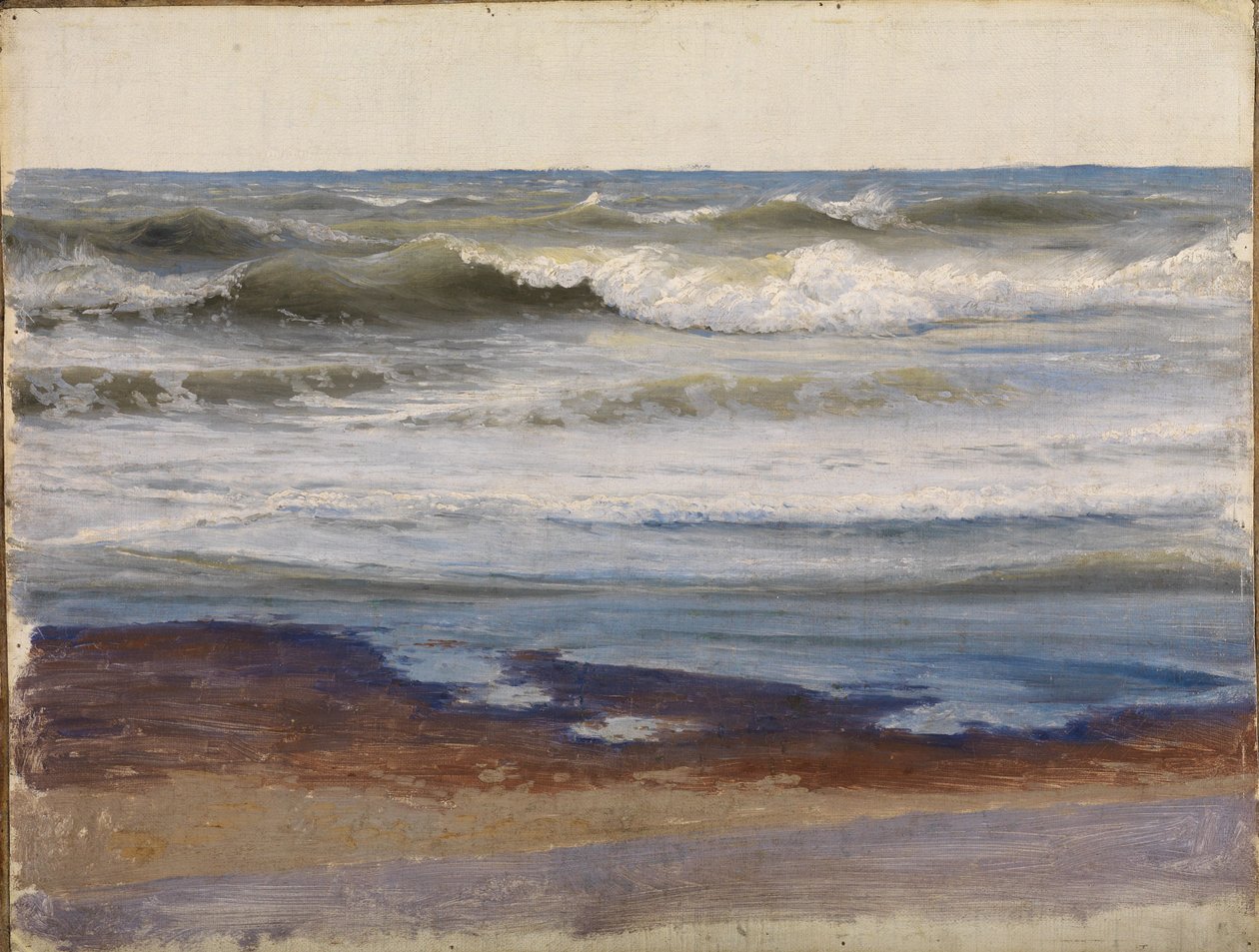 Bränningar vid Normandies kust av Johann Wilhelm Schirmer