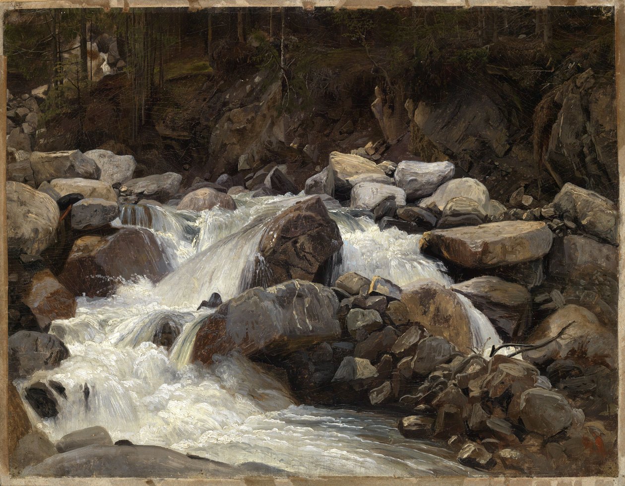 Schweizisk bergsbäck av Johann Wilhelm Schirmer