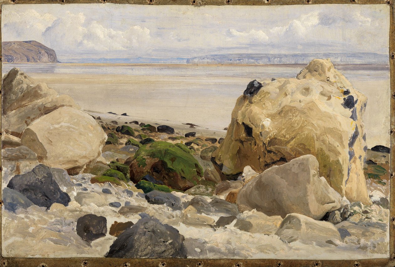 Klippig strand av Johann Wilhelm Schirmer