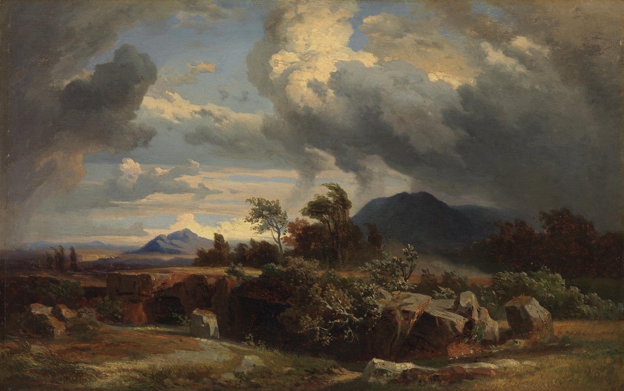 Stormig kväll av Johann Wilhelm Schirmer