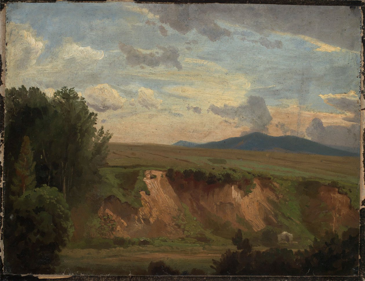 Sydfranskt landskap med kal sluttning av Johann Wilhelm Schirmer